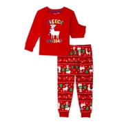 Sleepy Nites Toddler Boys and Girls Unisex Navidad Holiday Matching Family Christmas Pajamas Sleepwear Set, 2-Piece, Sizes XS-XL