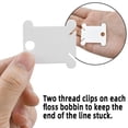 thumbnail image 4 of Embroidery Floss Winder with Bobbins, Manual Hand Crank Thread Winder for Cross Stitch, Craft Thread Organizer, Cream Plastic Winder & White Floss Bobbins Set, 4 of 8