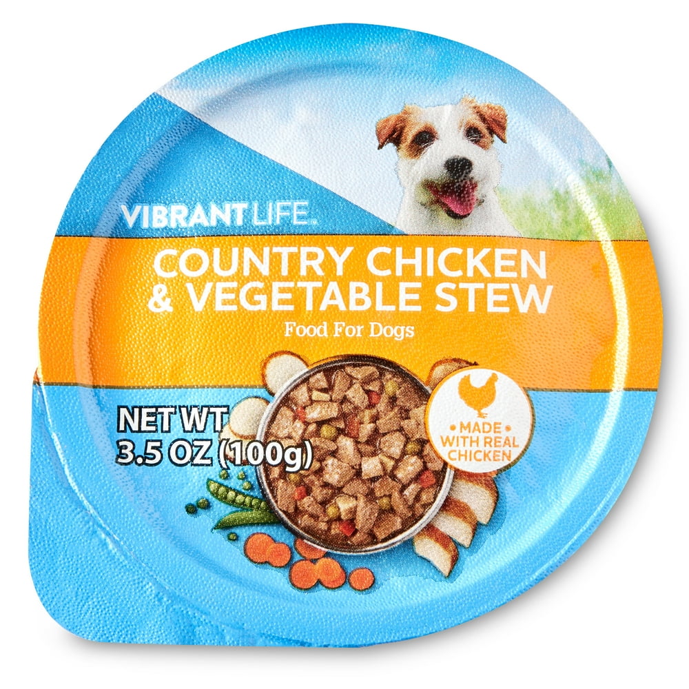 Vibrant Life Wet Food for Dogs, Country Chicken and Vegetable Stew, 3.5