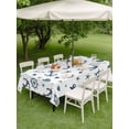 thumbnail image 4 of Outdoor Tablecloth with Umbrella Hole for Patio/Picnic/Party/Camping, Coastal Nautical Waterproof Table Cloth Rectangle Table Cover Washable, Ocean Modern Blue Anchor Love Heart (60"x 102"), 4 of 9