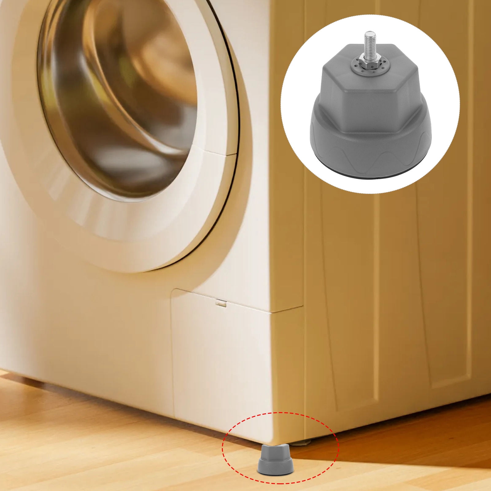 FOMIYES 4-Pack Anti Washing Machine Mats, Non- Washer and Dryer Foot Pads for Noise Reduction