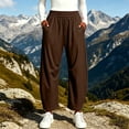 thumbnail image 4 of Htigea Women's Barrel Ankle Pants Solid Color Elastic Waist Loose Fit Casual Pant Lightweight Quick Dry Hiking Travel Joggers with Pockets Brown M, 4 of 7
