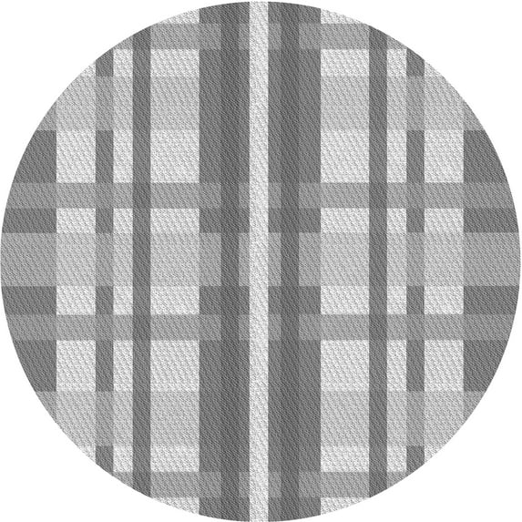 Ahgly Company Indoor Square Patterned Platinum Gray Area Rugs, 3' Square