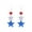 U, variant on Soumake 1 Pair Dangle Earrings Multi-styles Geometric Pattern Vintage Non-allergenic Painless Wearing Decorate Hypoallergenic Red White Blue Patriotic Dangle Earrings Women Jewelries