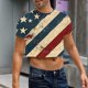 thumbnail image 2 of Camisas de Manga Corta de los Hombres, Moda Verano Ocio Impresión, Cuello Redondo Cultivo Manga Corta Superior, 2 of 9