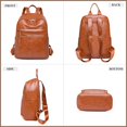 thumbnail image 5 of Mochila para mujer, minimochila de cuero PU, bolso de hombro informal, mochilas de moda para mujer, mochila de viaje, 5 of 5