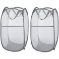 thumbnail image 2 of Cesta de lavandería plegable negra (paquete de 2), cesta de almacenamiento de ropa sucia, cesta de almacenamiento redonda, compatible con el organizador del hogar, habitación de los niños, 2 of 6