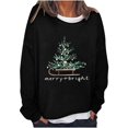 thumbnail image 2 of Pntutb Mujeres Imprimir Cuello Redondo Manga Larga Loosen Single Sudadera tops Pullover Blusa Pntutb Pntutb-1340, 2 of 5