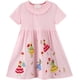 thumbnail image 3 of Likthione Vestido de manga corta para niñas y niños pequeños, vestido patinador acampanado con estampado de apliques de dibujos animados, vestido de algodón, 3 of 5