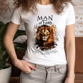 thumbnail image 3 of Man of Faith Premium T-Shirt – 1 Timothy 6:11 Scripture Lion Christian Tee, Lavender, S, 3 of 6