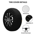 thumbnail image 2 of Naloa Off-Road Vehicle PVC Leather Spare Tire Wheel Cover for Car Truck SUV Camper Trailer Universal Fit many size16 inch, 2 of 6