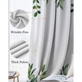 thumbnail image 3 of Eucalyptus Leaves Blackout Curtains for Bedroom Living Room Darkening Curtains 54 Inch Long Spring Pastoral Botanical Leaf Watercolor Short Curtain for Small Window Treatment Grommet Drapes 42"x54"x2, 3 of 9