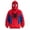 A Vermilion, variant on Unisex Superhero Zip Up Hoodie with Full Face Mask, Red Blue Fleece Spider Web Print Graphic Sweatshirt Pocket
