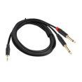 thumbnail image 4 of 3.5 mm para doble cable de divisor de audio de 1/4 pulgadas con cable de audio estereo de doble aislamiento de protección para la computadora del 300 cm, 4 of 8