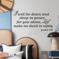 thumbnail image 1 of Adhesivo de pared «Me acostaré y dormiré en paz», Salmo 4:8, 1 of 3