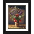 thumbnail image 1 of Ziman, Peter 25x32 Black Ornate Wood Framed with Double Matting Museum Art Print Titled - Field Flowers in Vase II, 1 of 4