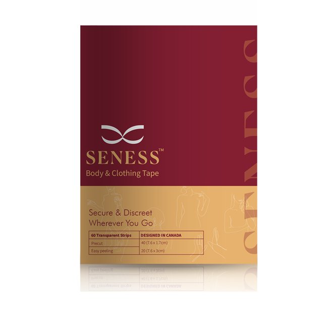 Seness Bandes Transparentes Double Face Corps & Vêtements / Bande de Mode / Bande Double Face pour Vêtements / Bande de Soutien-Gorge / Bande Double Face Corps / Bande de Mode Double Face / Bande de Robe