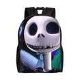 thumbnail image 1 of Goofa The Nightmare Before Christmas Pattern Large Capacity Backpack – Padded Laptop Compartment, Ergonomic Design for School, Work, Travel, and Outdoor Activities, 1 of 8
