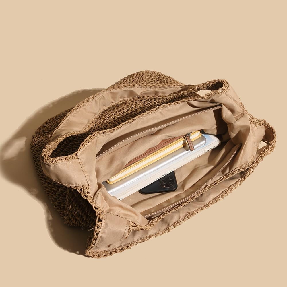 CoCoMangos Straw Hobo Bags for Women Vintage Handbag Tote Bag Boho Crochet Beach Bag Trendy Handwoven Shoulder Bags Purse