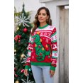 thumbnail image 3 of GEX Ugly Christmas Sweaters for Women Cute Fuzzy Funny Wintertime Holiday Parties Knitted Casual Pullover Sweater T-Rex S, 3 of 6