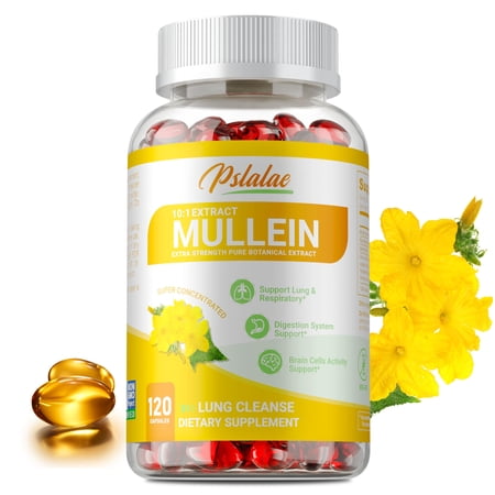 Mullein Capsules - Lung Cleansing, Supports Respiratory Health, Immune Support - 120 Capsules