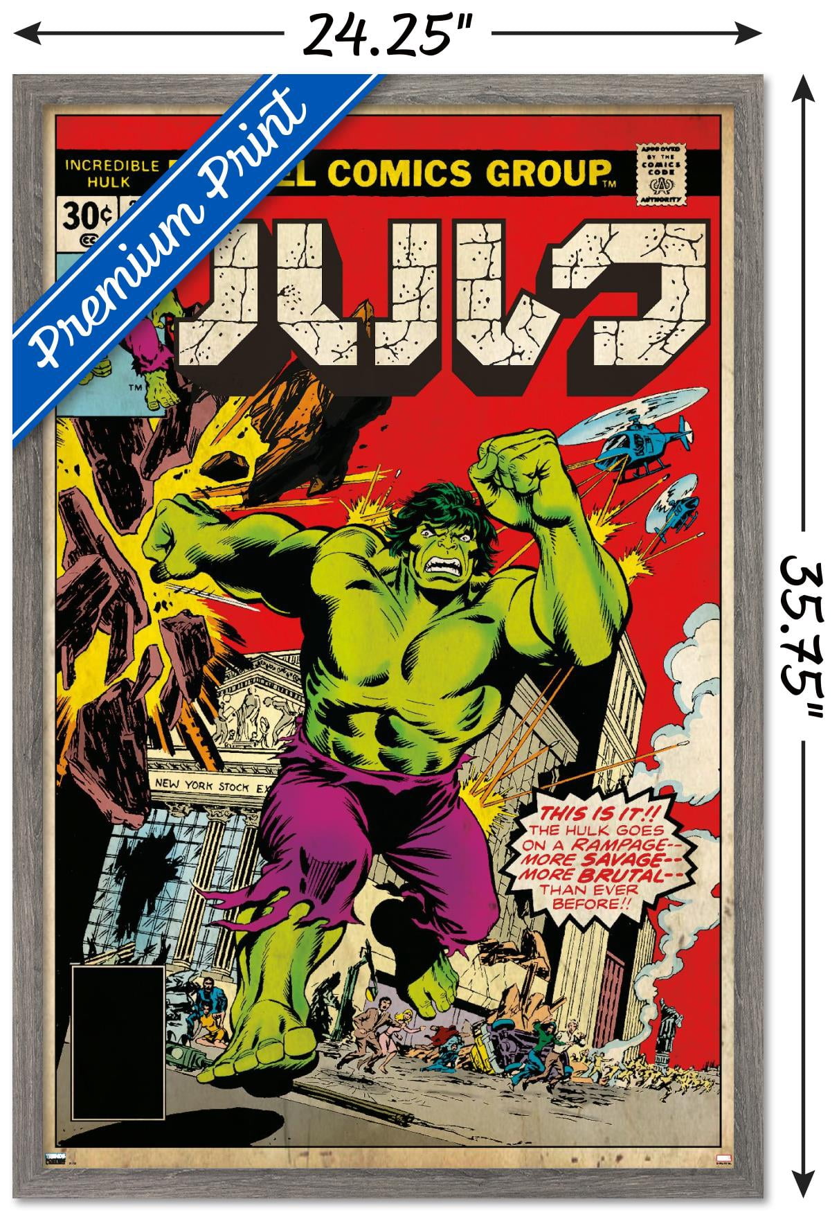 Marvel Katakana - Hulk #206 Wall Poster, 22.375" x 34" Framed