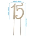 thumbnail image 3 of Decoración para tartas Verkelly Gold Elegant para 15 cumpleaños y aniversario, 3 of 5