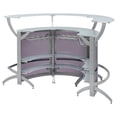 thumbnail image 6 of Dallas 3-piece Curved Freestanding Home Bar Cabinet Silver, 6 of 12