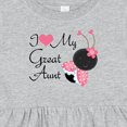 thumbnail image 4 of Inktastic I Love My Great Aunt Girls Baby Dress, 4 of 5