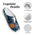 thumbnail image 5 of Disketp Halloween Women's Men's Slippers Plush Slip-On House Slipper for Winter Indoor Soft Cushion Non-slip Fluffy Slides Slippers-39/40, 5 of 7