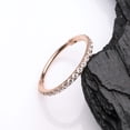 thumbnail image 2 of Rose Gold Brilliant Sparkle Gems Lined Clicker Hoop Ring, 2 of 5