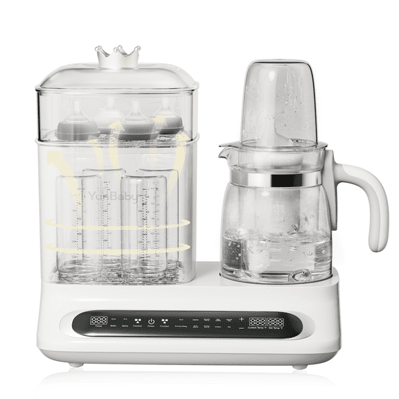 YunBaby Baby Bottle Warmer & Sterilizer, 44oz Formula Kettle with Drying & Steam, Multi-Function Bottle Warmer for Breastmilk, Food & Baby Essentials