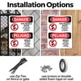 thumbnail image 3 of Non OSHA Danger Rigid Plastic Sign 14 Inch x 10 Inch - 10 Pack, 3 of 8