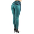 thumbnail image 5 of Fashion2Love Women's Juniors Colombian Design Mid Waist Butt Lift Push Up Skinny Jeans, 5 of 8