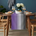 thumbnail image 2 of Purple Gray Ombre Table Runner - 70 Inch Long, Kitchen Dining Table Runner Dresser Scarves, Vintage Country Wooden Farmhouse Decor for Coffee Tables Wedding Party Banquet, 2 of 8