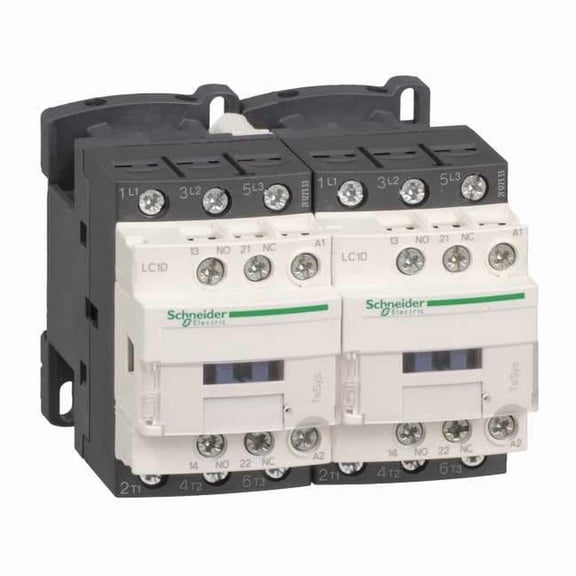 IEC Magnetic Contactor, 1NC/1NO, 24V AC, 3 P, Reversing, Screw Clamp