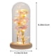 thumbnail image 3 of 1pc oro lámina rosa flor vidrio cúpula ornamento agradable lámpara led flor de vidrio decoración de cúpula, 3 of 4