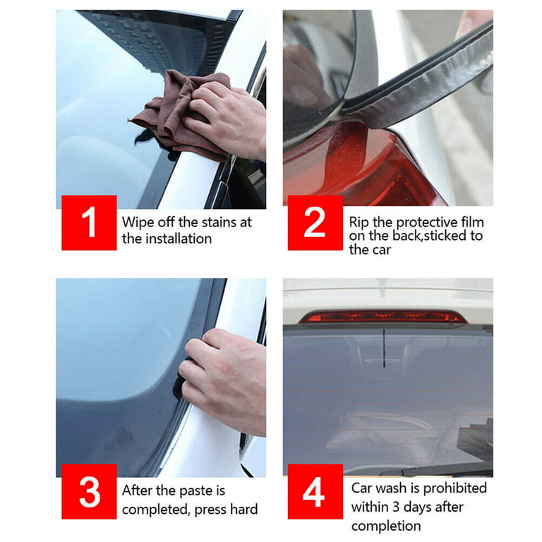 Rubber 2m Seal Strip Trim Car Windshield Back Window Glass Edge Protector  Guard