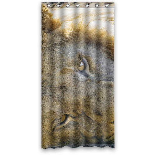 ABPHQTO Cortina de ducha de león alto y poderoso Cortina de ducha impermeable 90x180 cm