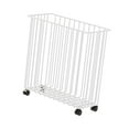 thumbnail image 1 of Carrito de almacenamiento para esterilla de , cesta de lavandería con ruedas de metal, organizador de gimnasio, cesta con ruedas para dormitorio, Blanco y L, 1 of 8