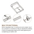 thumbnail image 3 of Uxcell 6Pack 0.94" Single Prong Belt Buckle Square Center Bar Buckles for Leather Craft, Silver, 3 of 6
