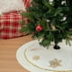 thumbnail image 5 of Falda para Árbol de Navidad de Terciopelo Dorado con Copos de Nieve y Lentejuelas Blancas, 24 y 36 Pulgadas, Decoración Navideña, Base Suave para El Hogar, La Oficina y La Tienda., 5 of 6