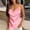 Pink, variant on Women's Lace-Trimmed Cowl Neck Satin Cami Top, Adjustable Spaghetti Straps, V-Neck, Sleeveless, Elegant Camisole for Casual & Dressy Occasions Navy XL
