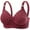 #251-Wine, variant on Women's Wireless Push-Up Middle Button Nursing Breathable Stretchable Everyday Bra - Comfortable & Functional