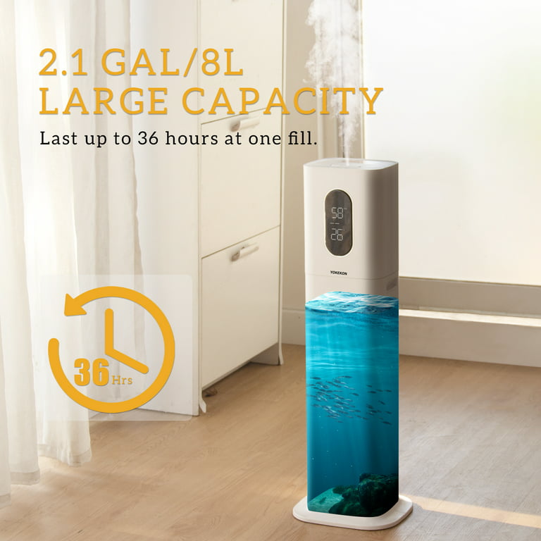 Humidifiers for Bedroom Large Room, 8L Large Ultrasonic Top Fill