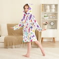 thumbnail image 4 of FORMRS Kids Bathrobe Unisex Hooded Robe Toddler Pajamas Sleepwear, Size 7-9T, Retro Round, 4 of 7