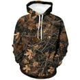 thumbnail image 2 of Rebaike Men's Camo Leaf Hoodie Realistic 3D Oak Leaves Camouflage Pullover Sweatshirt, 2 of 8