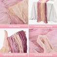 thumbnail image 6 of 2Pcs Cheesecloth Table Runner Boho Table Runner Gradient Table Runner for Baby Shower xc8631, 6 of 6