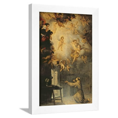St Anthony Of Padua Statue Vision of St. Anthony of Padua (1195-1231) Framed Print Wall Art By Bartolome Esteban Murillo ()