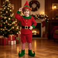 thumbnail image 5 of PMVFHDE Kids Unisex Christmas Elf Costume Set Cute Costume Set for Holiday Party Role Play Dress up Festive Cosplay, 5 of 5
